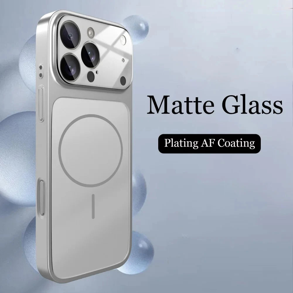 New luxury orange magnetic phone case for iPhone 17 16 15 13 14 Pro Max Matte PC wireless charging protection cover For MagSafe