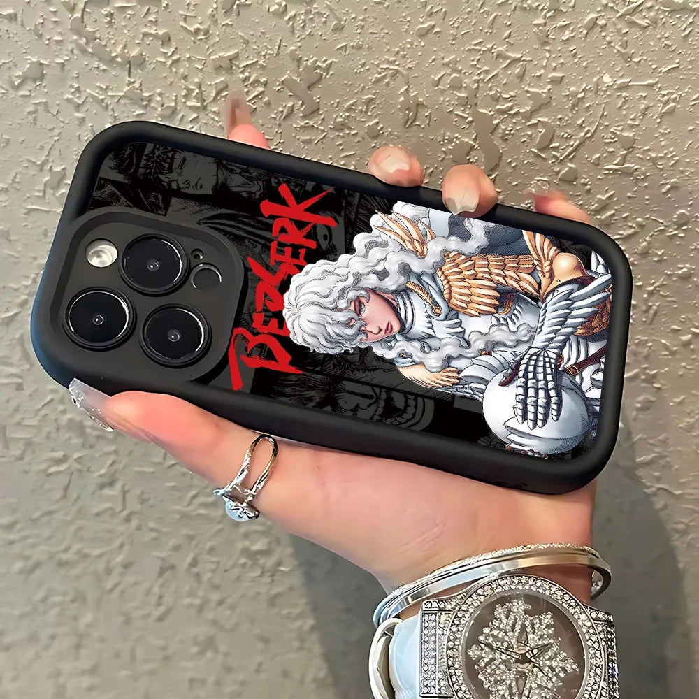 Anime Berserk Guts Phone Case for iPhone 17 16e 16 15 14 13 12 11 Air Pro Max Mini XR XS X 7 8 6 6s Plus Soft TPU Back Cover
