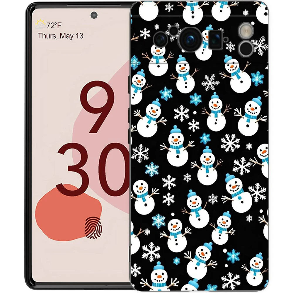 For Google Pixel 10 Pro Phone Case Pixel 9 Pro XL TPU Case Pixel 8 Pro 9A 8A 7A 7 6A 6 Pro Soft Cover Cartoon Christmas