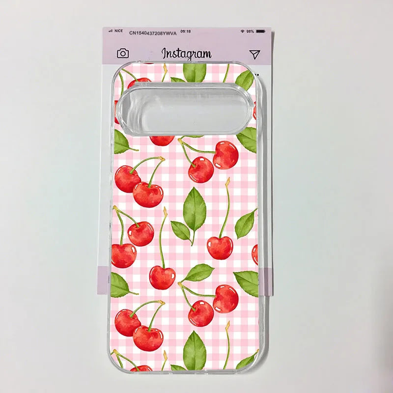 Cute Summer Fruit Lemon Clear Phone Case For Google Pixel 10 9 Pro XL 8A 8 Pro 6 7 7A 5G Colorful Striped Soft TPU Cover Shell