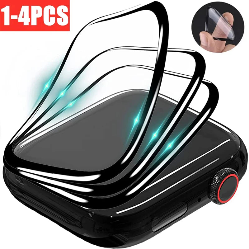 Protector Film For Apple Watch 44mm 45mm 40mm 41mm 42mm 38mm 3D Curved Screen Protectors iwatch series 8 7 SE 6 5 4 3 Ultra 49MM