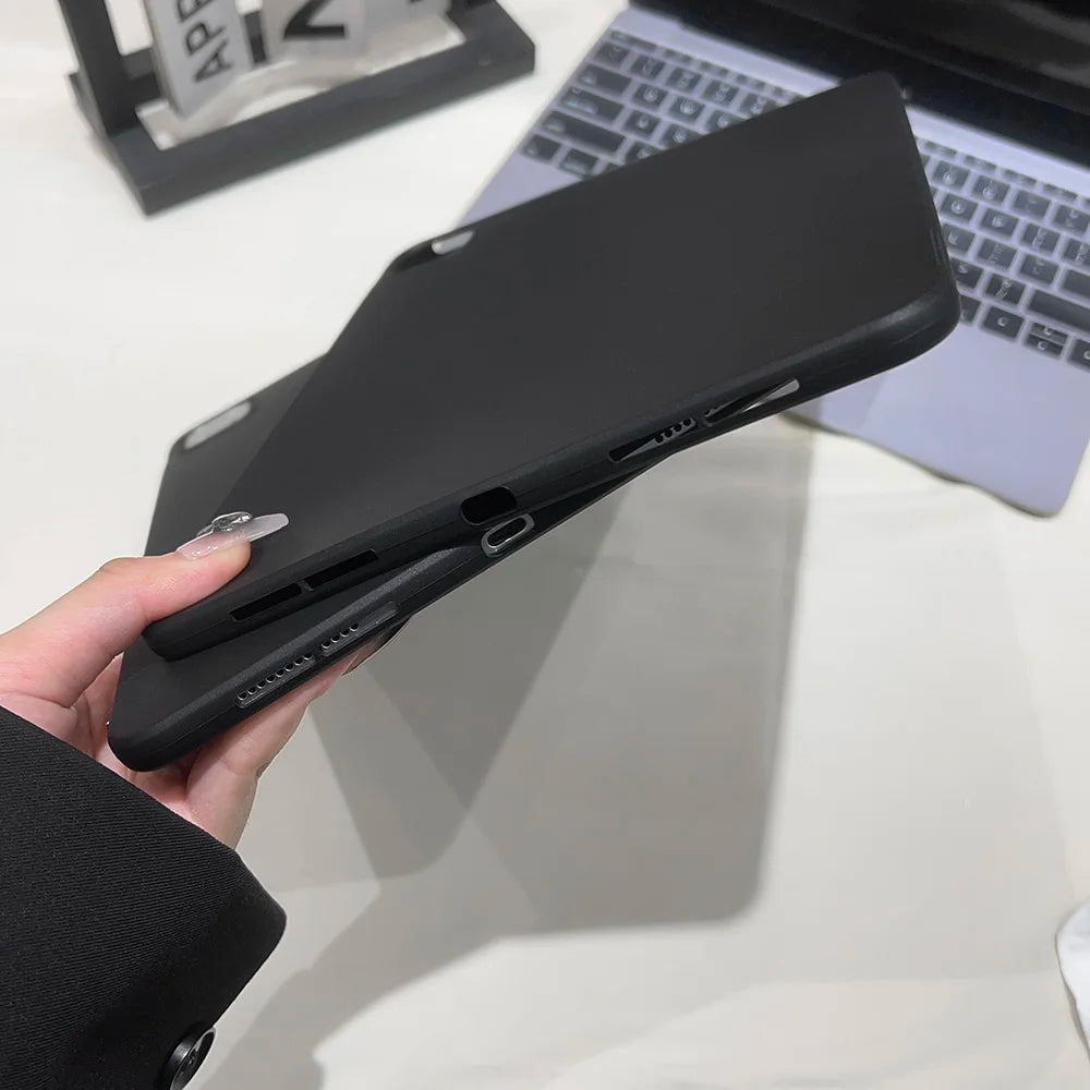 Tablet Case For Xiaomi Redmi Pad SE 2 Pro 12.1 8.7 10.61 Pad 5 6 7 8 Pro 2024 11.2" 11 7S 6S Soft Silicone Black Back Cover Case
