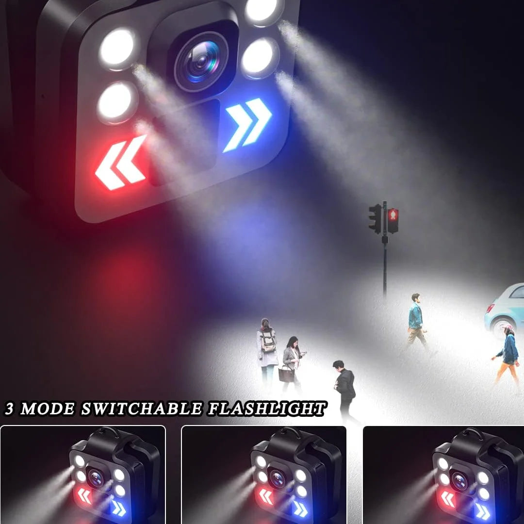 Mini Camera with Audio & Video Recording Recorder - Flashlight Headlamp Waterproof Cam for Home Outdoor Fishing Camping