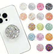 Glitter Phone Grip Socket Foldable Phone Holder Ring Holder With Adhesive for Iphone 17 16 15 14 13 Samsung Grip Tok Bracket