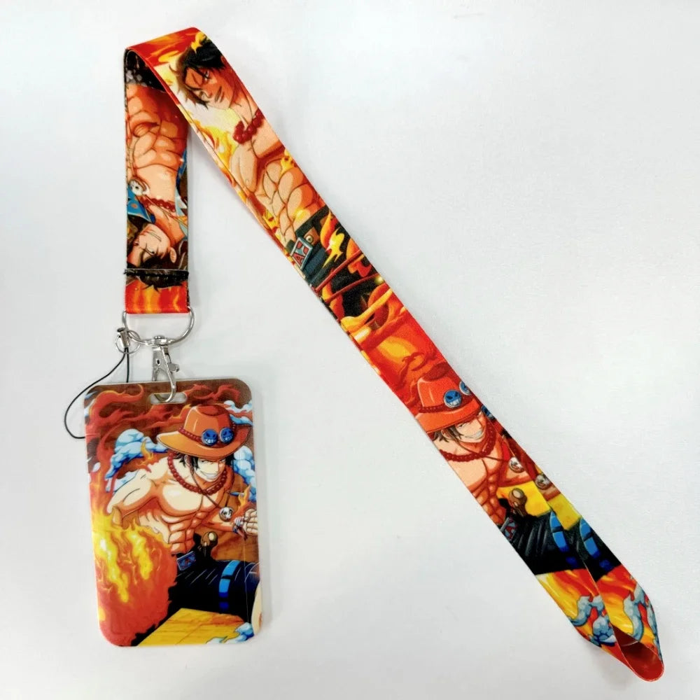 Lanyards Keychain Animated Cartoon Badge Holder ID Credit Card Pass Hang Rope Lanyard For Keys Anime Accessories Gifts