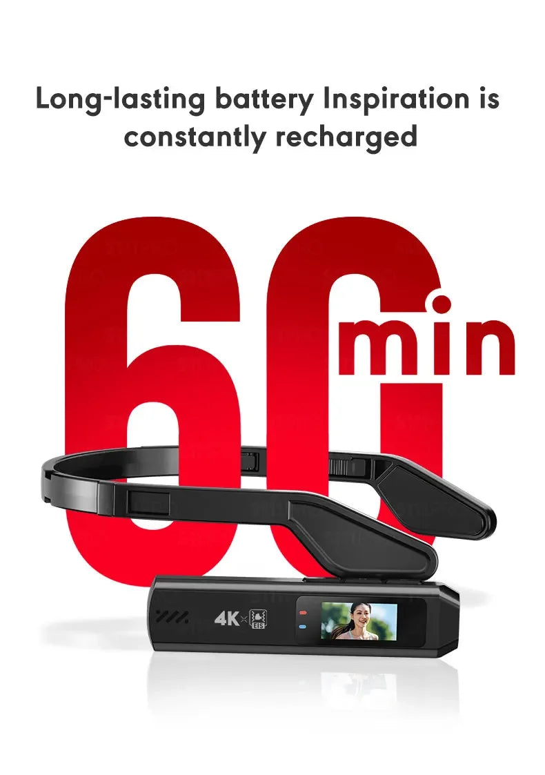 S111PRO 110° Wide Angle Head Camera 21g Ultra-Light Wearable Camcorder for Vlog Outdoor Sports