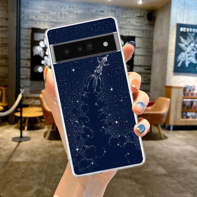 Killer Whale Orca Phone Case For Google Pixel 9 8 7 6 8A 7A 6A 5 4 5A 4A 3A Pro XL soft Clear Shell TPU Transparent Cover