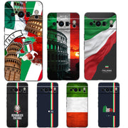 Italian flag Phone Case For Google Pixel 10 9 8 7 6 Pro XL 9A 8A 6A 7A 5G Soft Shockproof TPU Black Cover