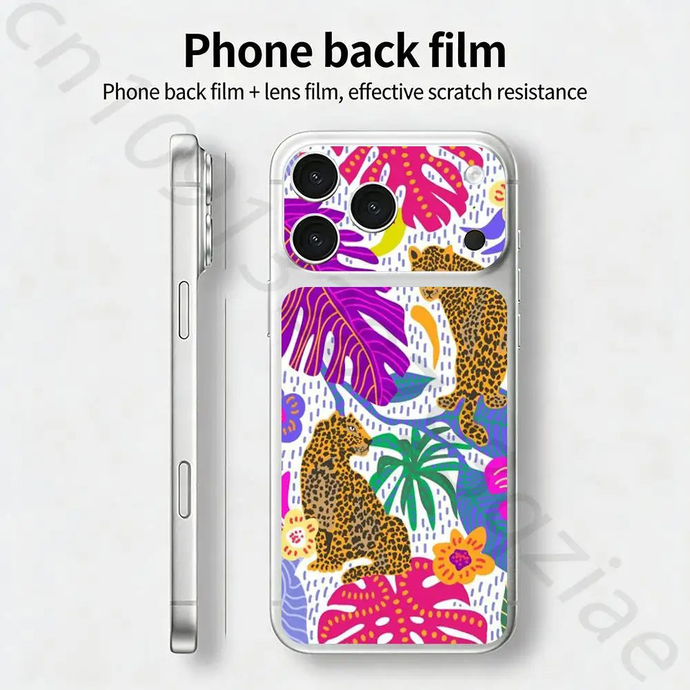 FlowER For iPhone 17 pro Max 17 pro Full Cover Decal Skin Wrap 3D Colorful Rear Protective Sticker Film