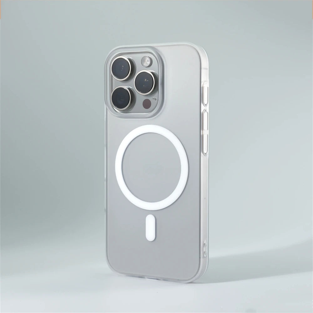 1.0 MM Ultra Thin Matte Hard PC Translucent Case For iPhone 17 Air 16 15 14 13 12 Pro Max Magsafe Magnetic Wireless Charge Cover