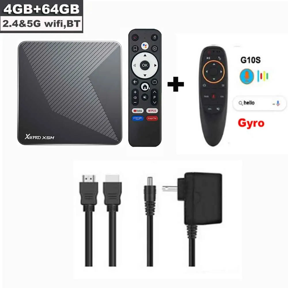 X88 PRO X5M Android 14 TV Box HD 8k 2.4G 5G Wifi6 BT5.0 1000M Lan 3D Amlogic S905X5M & S905A
