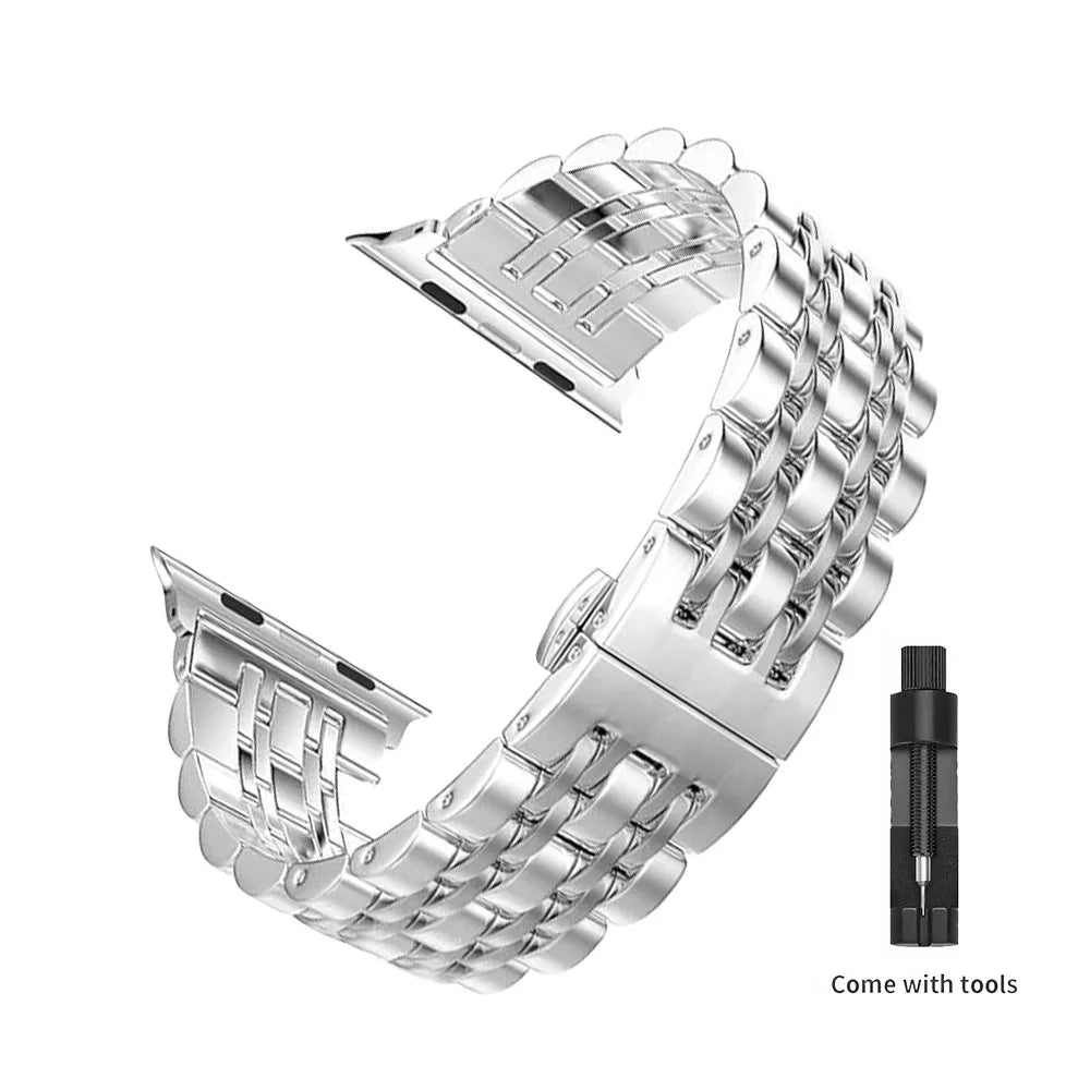 Stainless Steel Band For Apple Watch Ultra 2 49mm 46mm 41mm 45mm 38mm 44mm Metal Strap For iWatch Series 10 9 8 7 SE 6 5 4 3