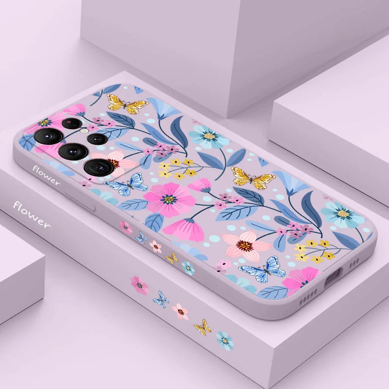 Miss Pattern Phone Case For Samsung Galaxy S25 S24 S23 S22 S21 S20 Ultra Plus FE S10 S9 S10E Note 20 Ultra 10 9 Plus Cover
