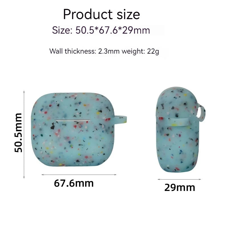 Luminous Silicone Soft Headphone Case with Keychain Compatible with AirPods 3/2/1 pro 2 AirPods Pro2 Third-party Protective Cove