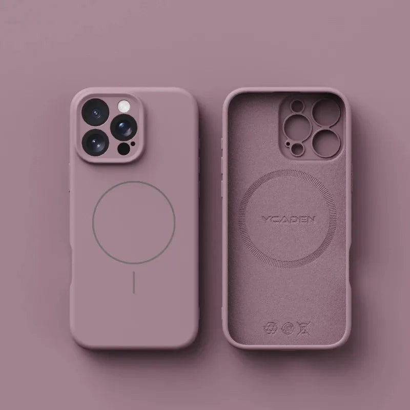 Magnetic Luxury Wireless Charge For Magsafe Phone Cases for iPhone 16 Plus 15 14 13 Pro Max Original Liquid Soft Silicone Cover