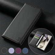 Wallet Strong Magnetic Card Slot Flip Leather Case For Samsung Galaxy S25 Ultra S24 Plus S23 S22 S21 S20 FE A15 A16 A36 A55 A56