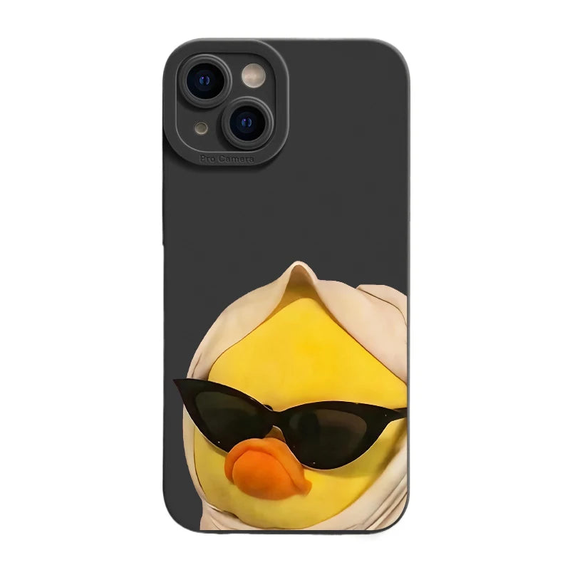 Cute Cool Duck Fashion Soft TPU Phone Case For Samsung Galaxy S23 S24 S25 Ultra S22 S21 S20 Plus FE A15 A35 A54 A55 Cover