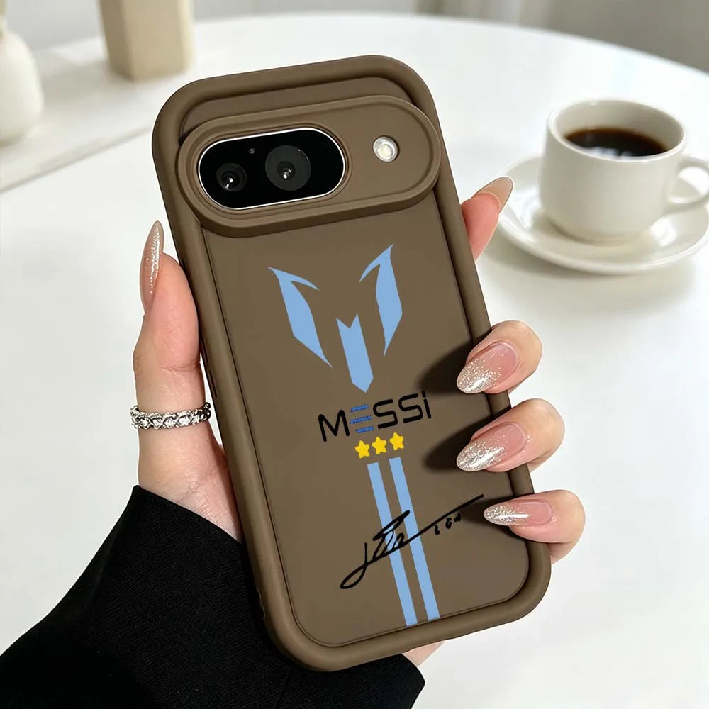 Football M-Messi design Cover For Google Pixel 10 9 8 7 9a 8a 7a Pro XL Eye Ladder Phone Case