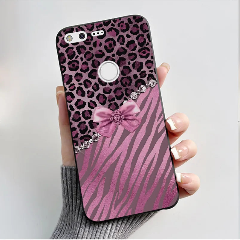 For Google Pixel XL Case Luxury Fashion Butterfly Flowers Black Soft TPU Silicone Back Cover For Google Pixel 1 1XL Phone Cases