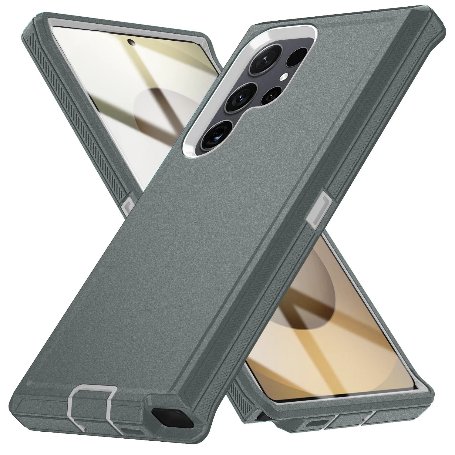 Military Armor Shockproof Phone Cases For Samsung S26 Ultra S24 Plus S23 FE S22 S21 S20 S25 Ultra Hard PC+TPU Bracket Back Cover