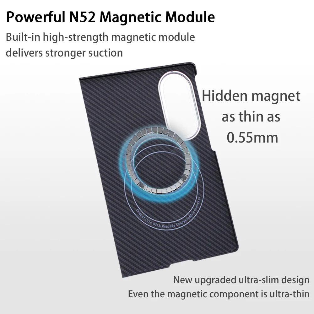For Samsung Galaxy Z Fold 8 case Kevlar aramid fiber carbon fiber ultra-thin lightweight magnetic business protective cover