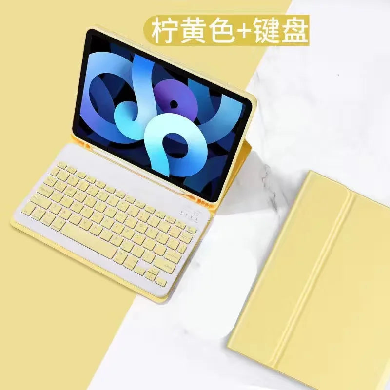 For iPad 12th A19 A16 11th 11 Inch Case with Keyboard,Detachable Wireless Keyboard+Tablet Cover iPad 10th Generation 10.9 Funda