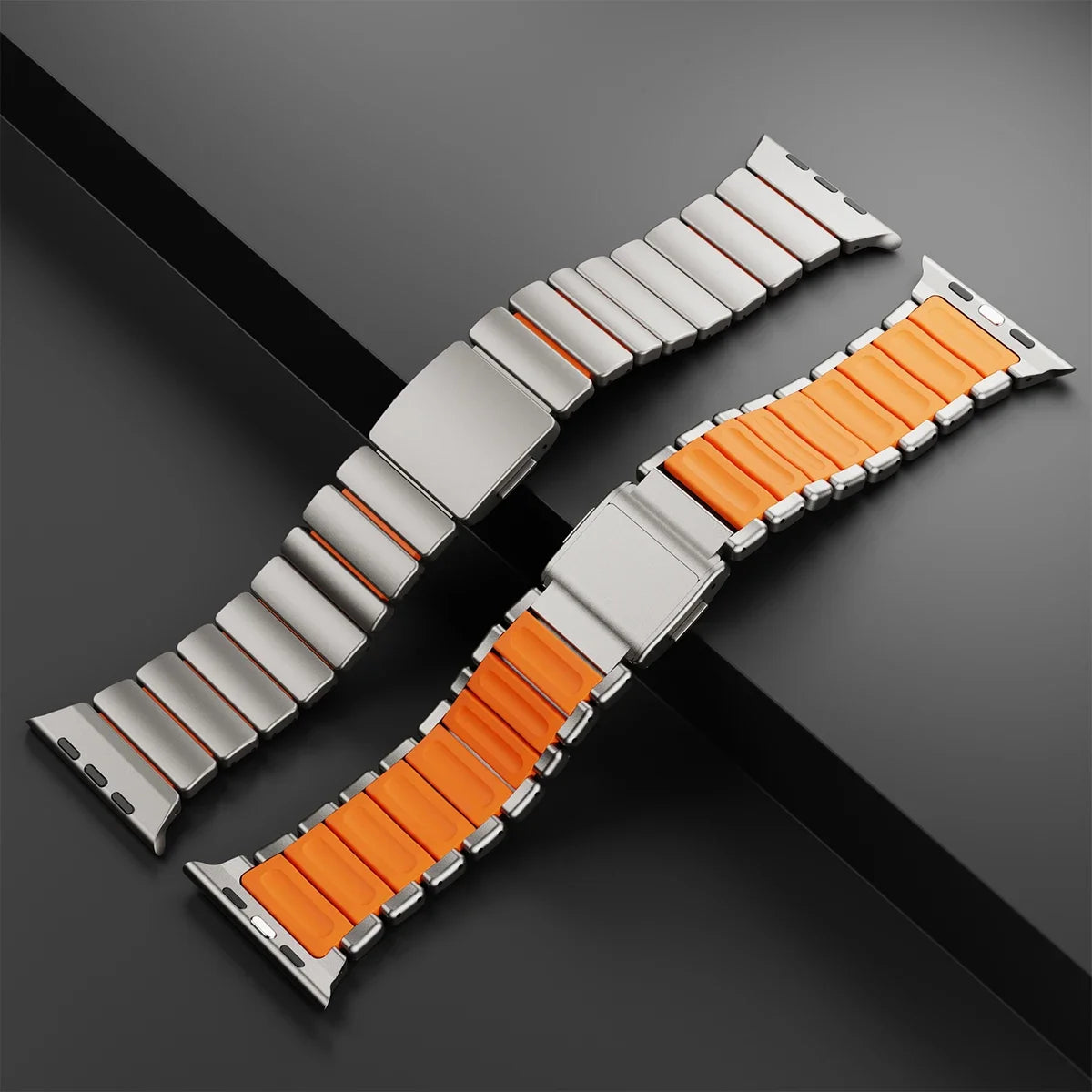 Titanium Silicone Magnetic Strap for Apple Watch Ultra 4/3/2 49mm Series 12/11/10 46mm Metal Band for Iwatch 9 8 7 45mm SE3 44mm