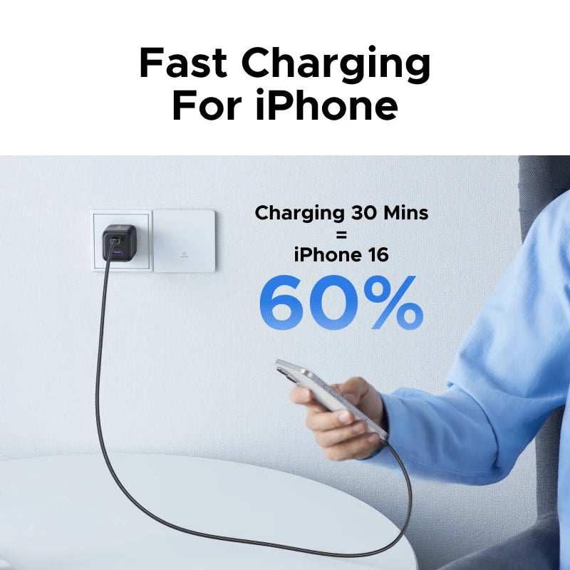 UGREEN 45W/30W/25W/20W GaN Charger PD3.0 PPS QC3.0 USB C Fast Charger For Samsung S26 iPhone 17 16 15 Pro Max iPad Xiaomi Tablet
