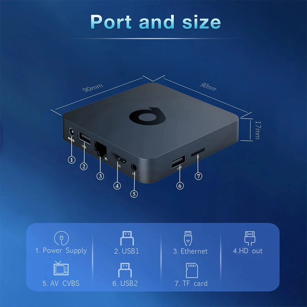 Smart TV Box Bluetooth 6.0 8K Q1 Android 16 Set Top Box Allwinner H313 Dual Wifi 5G 8GB128GB Google Voice Streaming Media Player