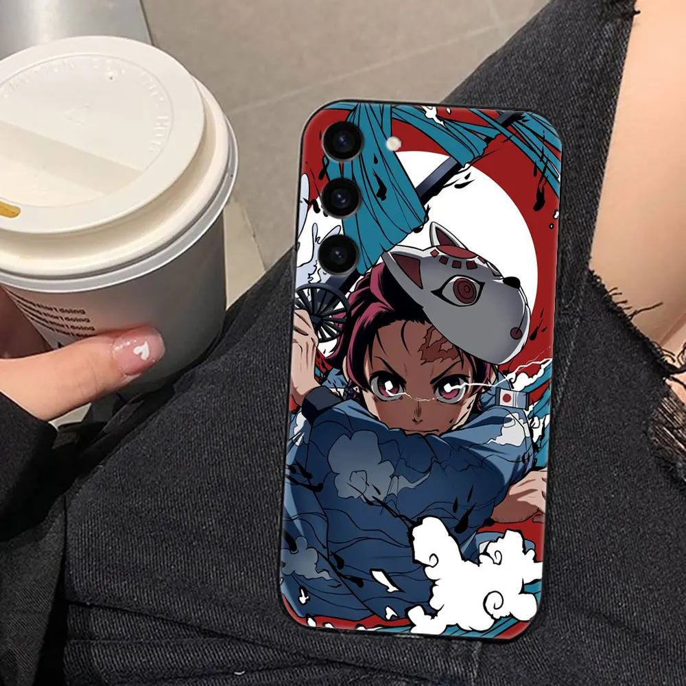 Anime Demons Slayers Tanjiro Phone Case For Samsung Galaxy S26 S25 EDGE S24 S23 S22 S21 S20 FE S10 Ultra PLUS LITE Case Cover