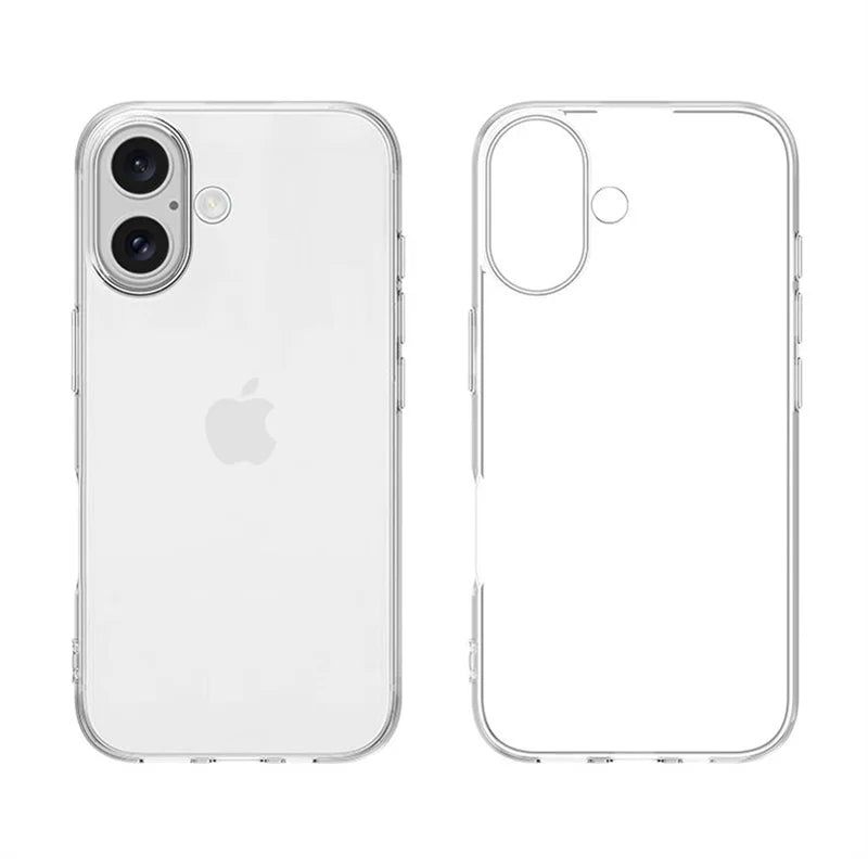 Ultra Thin Transparent TPU Case For Iphone 16 17  Air Pro Max 16E 16 Plus Fit Protective silicone Crystal clear soft Back Cover