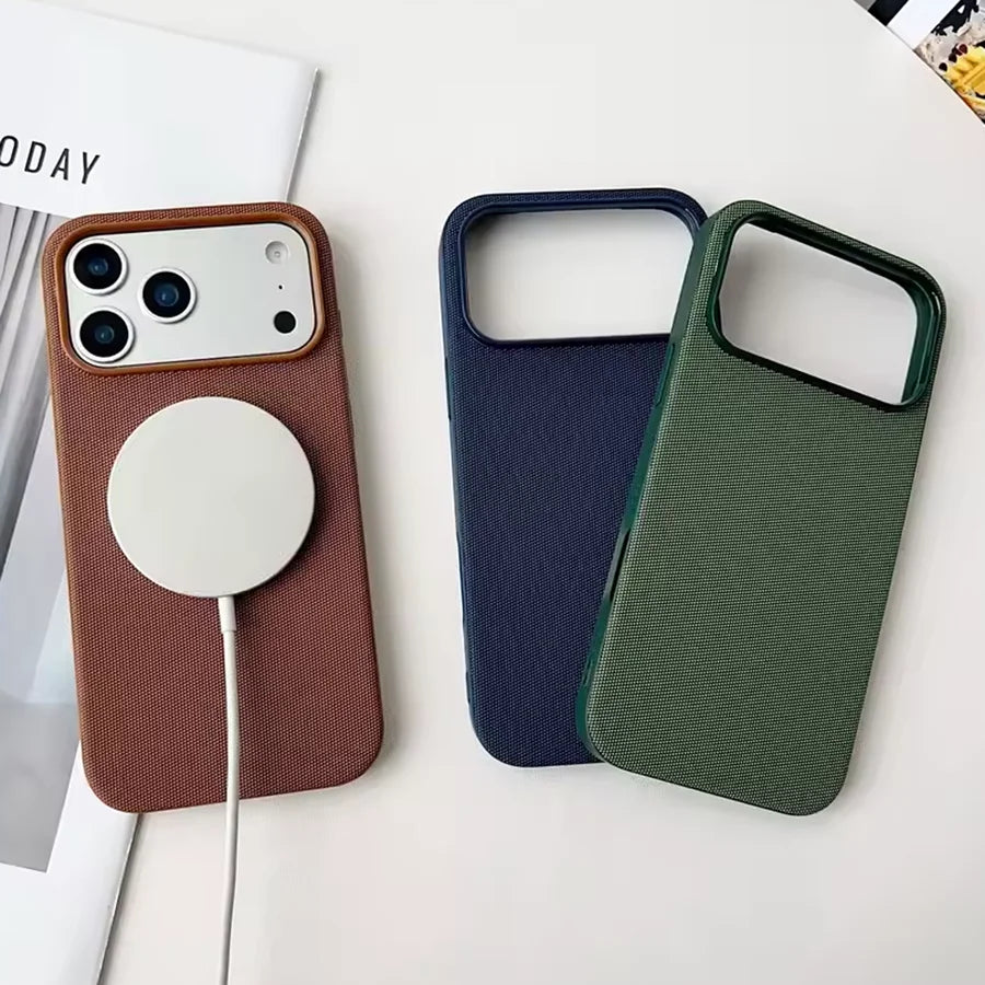 High Quality Original Technology Woven Case For IPhone 17 16 15 14 13 Pro Max Air Official For Magsafe Magnetic Protect Cover
