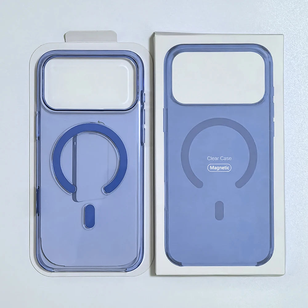 Original For MagSafe Clear Phone Case For iPhone 18 Pro Max Cover Wireless Charging With AI Camera Button Shockproof Cover