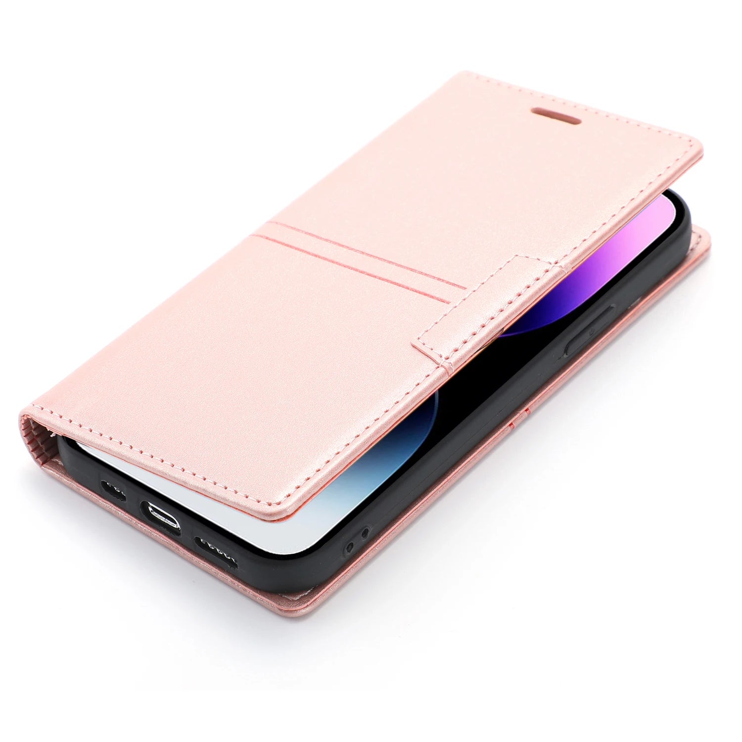 Leather Flip Wallet Case for for iPhone 17 16 15 14 Pro Max 13 11 12 XS Max XR 16E 8 7 Plus SE Magnetic Cards Holder Phone Cover