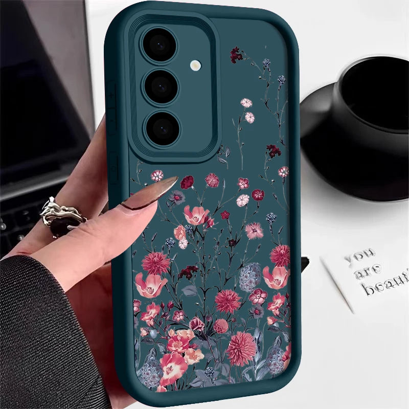 Flower Case For Samsung Galaxy S24 S23 S22 Ultra S21 S20 FE A36 A53 A16 A34 A15 A35 A54 A55 5G A56 S25 S26 A17 A27 A37 A57 Cover