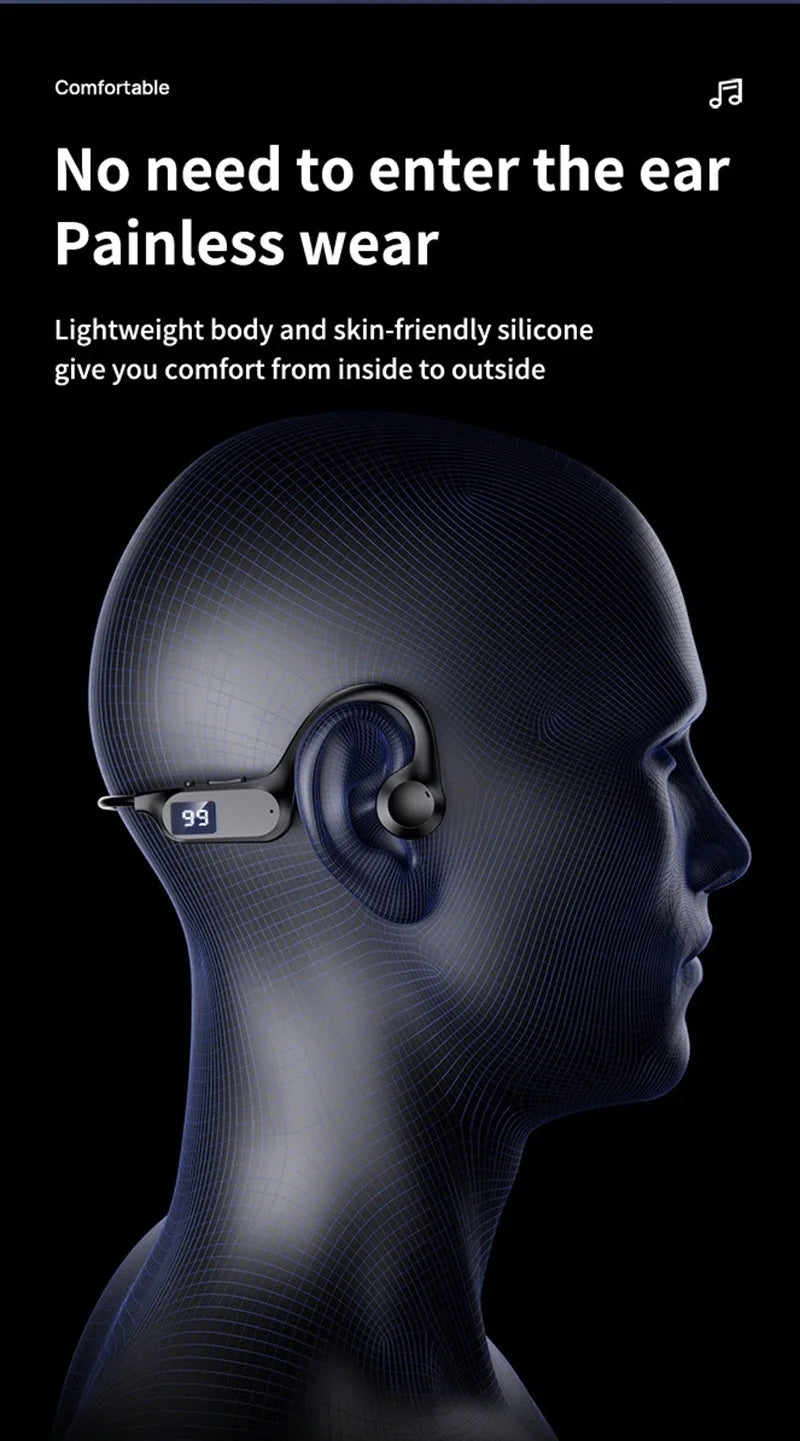 Lenovo Bone Conduction Wireless Earphone Sport Swimming Bluetooth Compatible Headphone Hand-free With Mic For Sports Running NEW