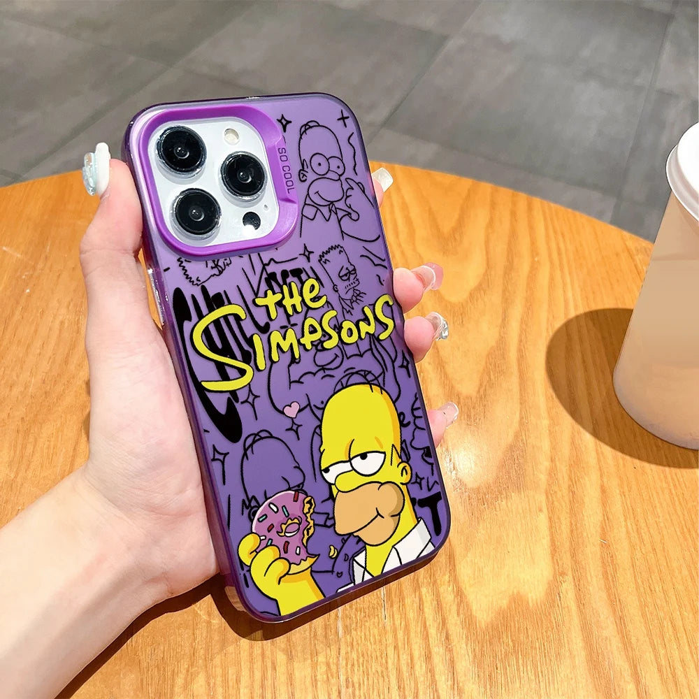 Fun Cartoon S-Simpsons Hot Phone Case for Samsung Galaxy S26 S25 S24 S23 S22 S21 S20 Note20 FE Ultra Edge Plus 4G 5G Matte Cover