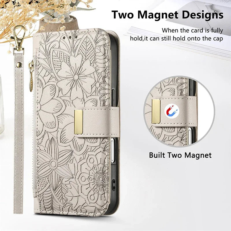 For Samsung Galaxy S26 S25 Ultra S24 S23 FE S22 Ultra Plus A05 A25 A57 A55 A56 A37 Leather Case Crossbody Card Wallet Flip Cover