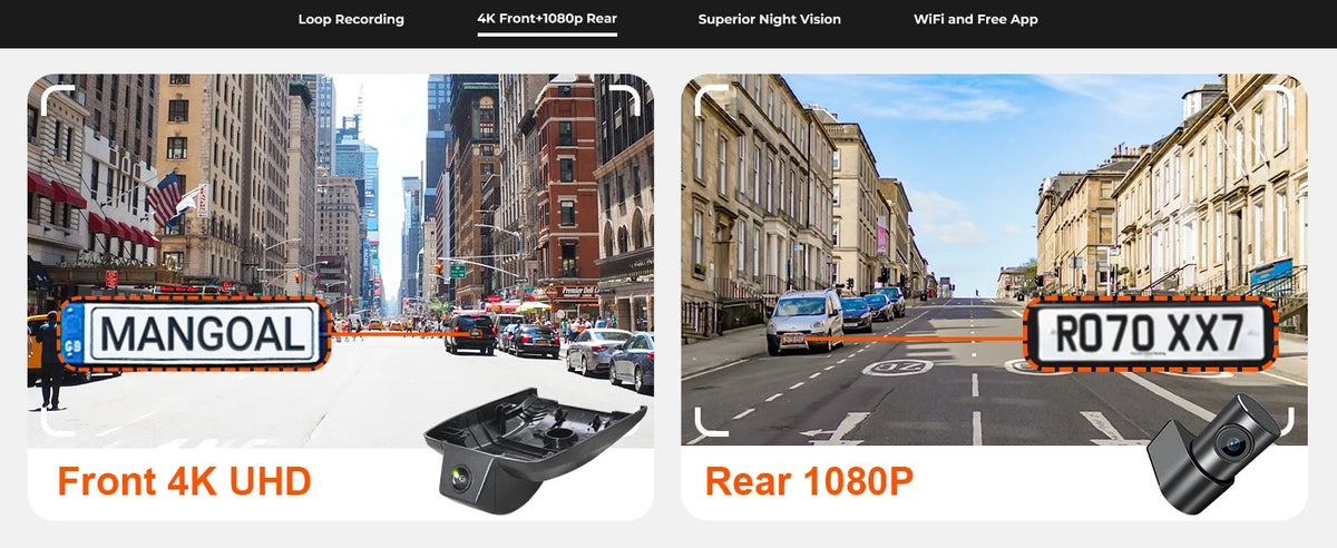Mangoal Dedicated Dash Cam 4K for Toyota Corolla & Corolla Hybrid Dash Car Camera 2019-2026 GPS WiFi & App Night Vision