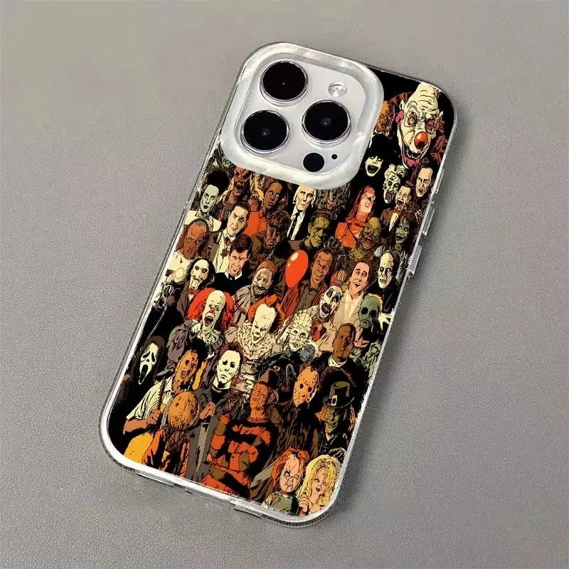 Halloween Horror Character Collection Phone Case For iPhone 17 16 15 14 13 12 11 Pro Max XR XS MAX 7 8 PLUS Air INS Gift Cover