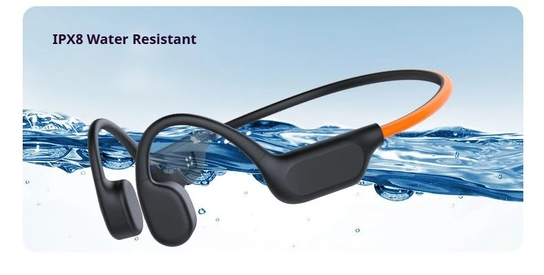 TOP 1 Sports Swimming Bone Conduction Headphones Bluetooth 6.0 IPX8 Waterproof Earphones 32GB MP3 Night Light Fitness Riding Run