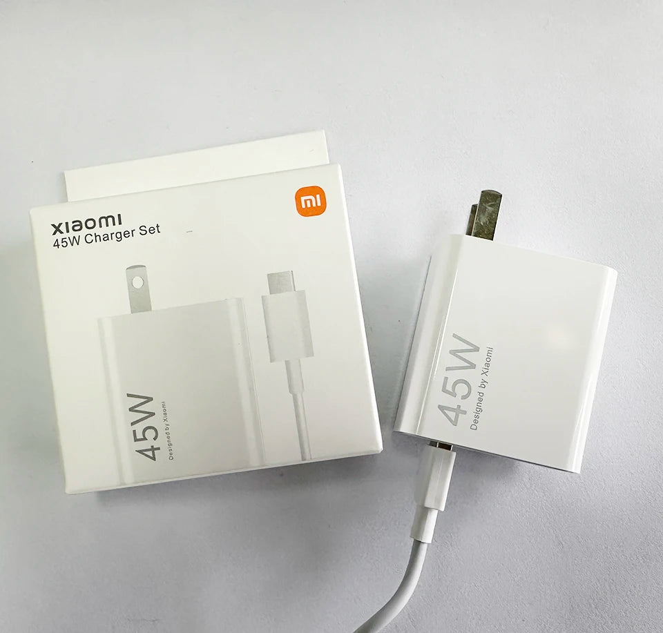 Oirginal XIAOMI 45W Charger Type C Turbo Charge Fast Charging Adapter Redmi Note 15 14 13 12 11 X Pro 10t Poco M7 X7 K40 Pad 6