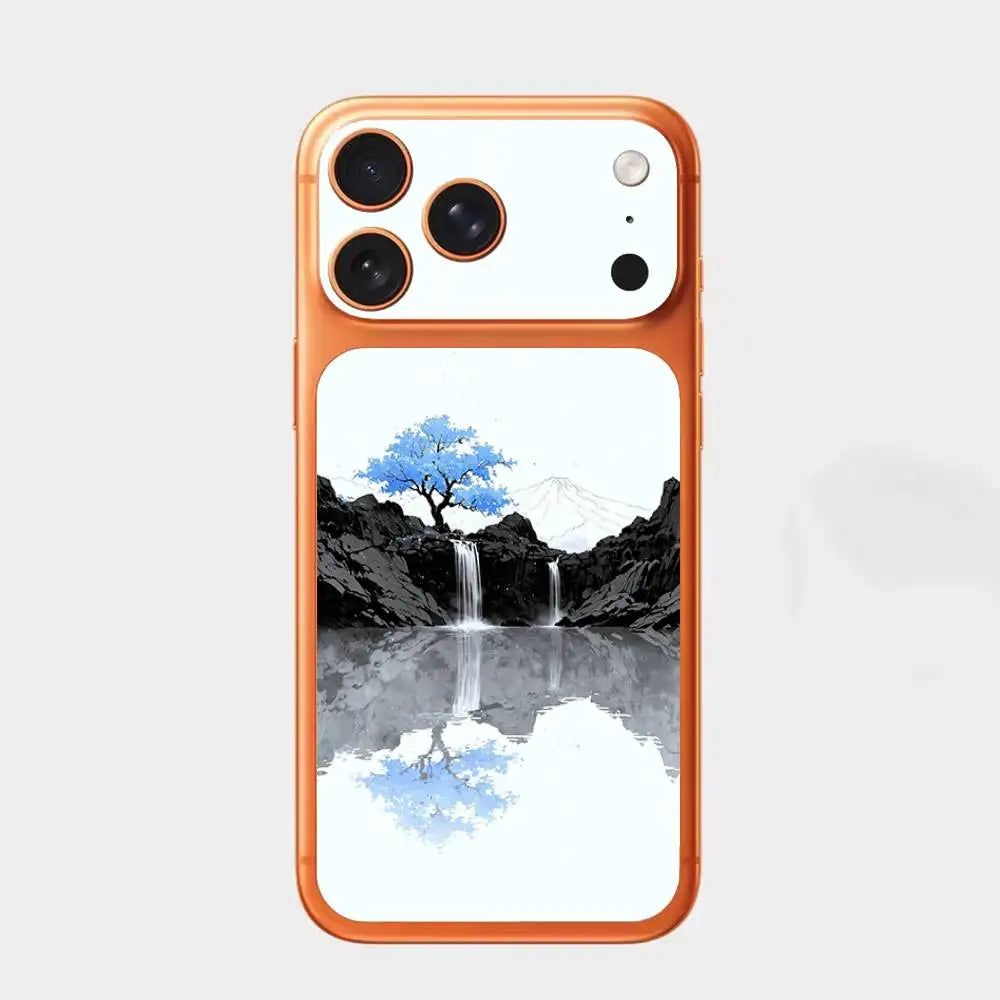 By The Mountainside   For iPhone 17pro,17pro max Carmere and Back Cover Decal Wrap Skin Colorful Rear Protective Sticker Film