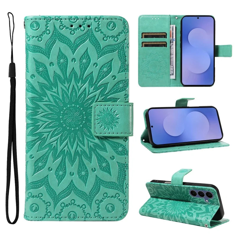 PU Leather Flip Case For Samsung Galaxy S8 S9 Plus S10 S20 FE S21 S22 S23 S24 S26 Ultra S25 Edge Wallet Stand Phone Cover Coque