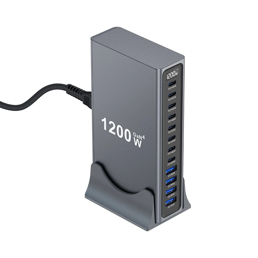 UHOMEBUY 400W USB C Charger 10-Ports GaN Charging Station 140W Max Single Port PD3.1 Fast Charger for MacBook Pro iPhone Samsung
