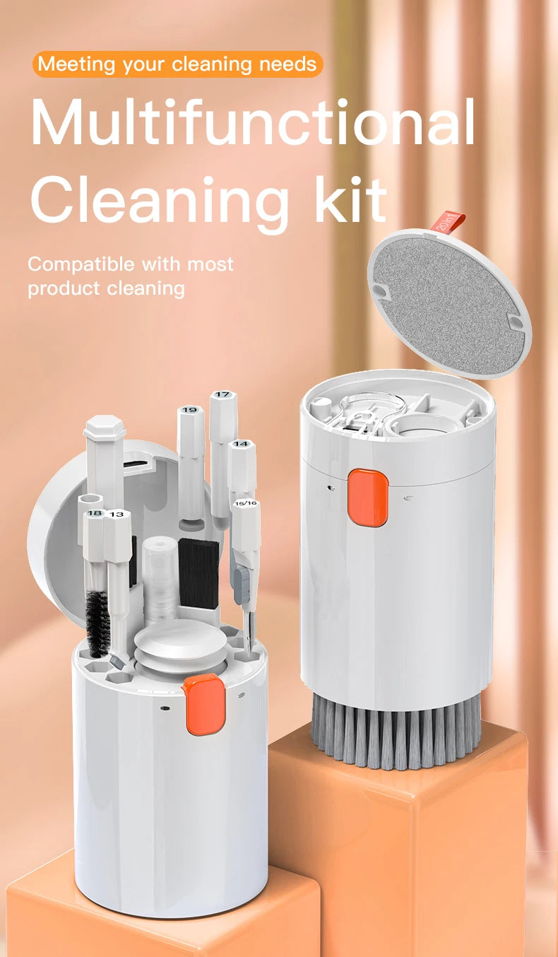 Multi-function Phone Tablet Keyboard Cleaning Kit for iPhone and AirPod headphone Brush Keyremover screen cleaner