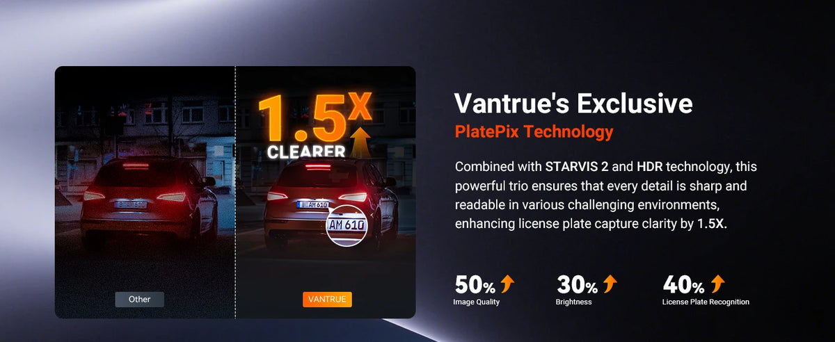 Vantrue N4S DashCam 3 Channel WiFi STARVIS 2 2.7K+1440P+1440 Waterproof Rear Camera HDR IR Night Vision GPS 24h Packing Mode