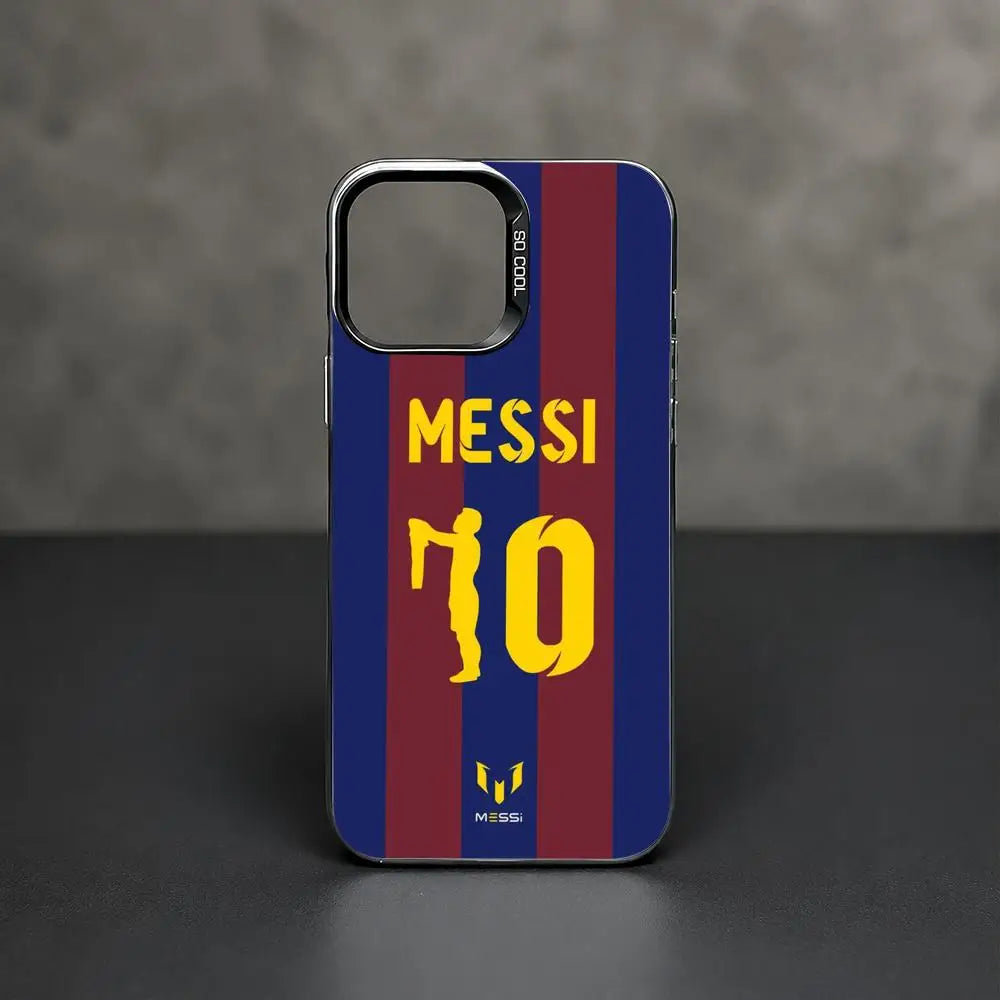 1 Football Star Messi #10 Logo Phone Case iPhone 11/12/13/14/15/16/17 Pro Max Color Gradient TPU Slim Shockproof Case