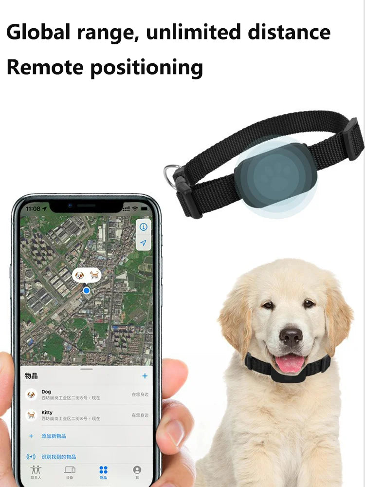 OnePlus Remote Pet GPS Tracker Real-Time Tracking Movement Alert Waterproof  AntiLost  Dog Cat Global Locator for Apple Find APP