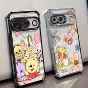Winnie the Pooh Anime Phone Case For Google Pixel 10A 9A 9 8A 8 7A 7 Pro XL Plating Drop-proof Transparent Soft Cover
